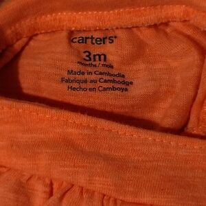 Carter's Orange Baby Onesie